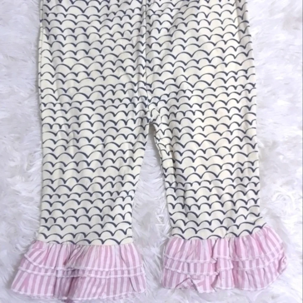 Mermaid Scales, Ruffle Bottom Leggings-Size 3-6Mos